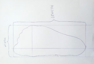 measuring foot width and length how